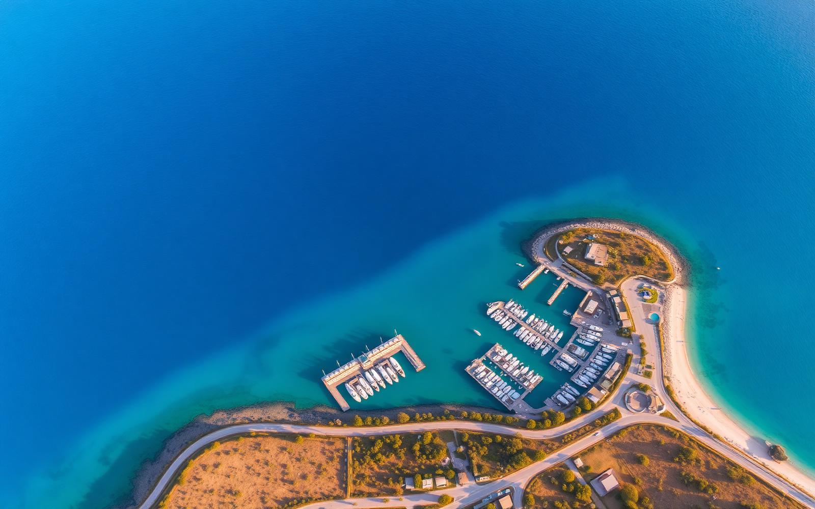 Cyprus coastline aerial view